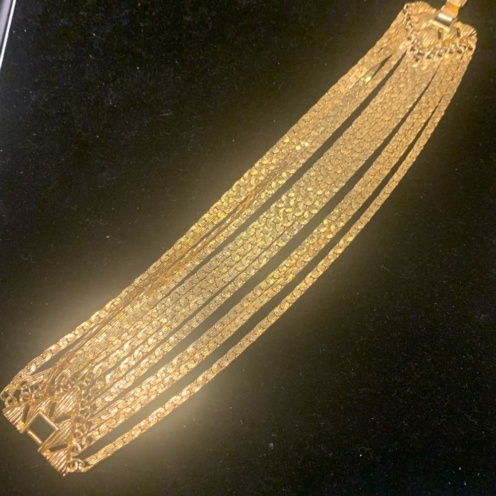 VINTAGE VENDOME Gold 11 Chain Bracelet
